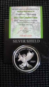 �V���o�[�V�[���h 1�I���X The Craziest Ones 2021 ���[���h�E�H�[ MEme ���j�[�N COA �t�� #333/3333