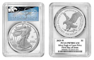 2025-W ASE ���[�U�[�v���r�[�t�� PR70DCAM PCGS FDOI T. �N���[�u�����h �u���[�C�[�O��