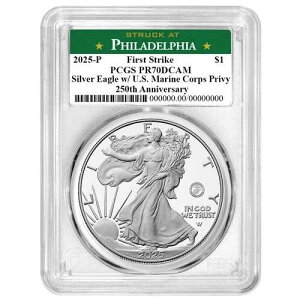 �v���Z�[�� - 2025-P �v���[�t $1 �A�����J�� �V���o�[ �C�[�O�� �C���� �l�� PCGS