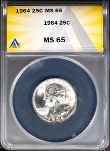 1964�N 25�Z���g��� ���V���g���{�� MS 65 Gem ANACS # 7726043 + �{�[�i�X