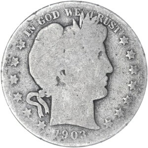 1903 O Barber Half Dollar 90% Silver ��ǍD �ʐ^�Q�� I556