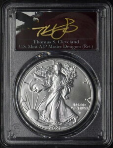 2021 T2 �A�����J�� �V���o�[ �C�[�O�� - PCGS MS70 FDOI �N���[�u�����h �T�C������ - ?COINGIANTS?