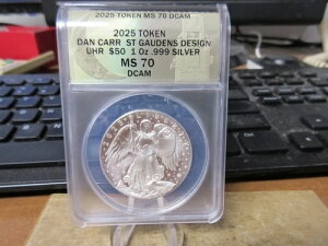 2025 Saint Gaudens UHR $50 �g�[�N�� by Daniel Carr .999 �V���o�[