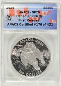 2014�N�J�i�_ 1�I���X �V���o�[ 100�h�� �O���Y���[�x�A ���C���h���C�t ANACS SP70 #176 of 421