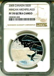 2005�N �J�i�_ S$20 �~���K������ NGC PF70 �E���g���J���I �~���g�{�b�N�X��COA OGP