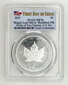 2019�N �C���v���[�t 5�h����� �J�i�_�Y���[�v�����[�t PCGS PR70 FDOI �f���A���t���b�O���x��