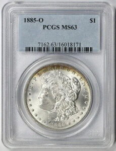 1885-O �����K���E�_���[ $1 MS 63 PCGS �J���[�G�b�W�g�[��