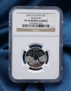 2003-S �N�H�[�^�[ MO �V���o�[ �v���[�t�R�C�� NGC �E���g���J���I �T���t�����V�X�R PF70 CN676