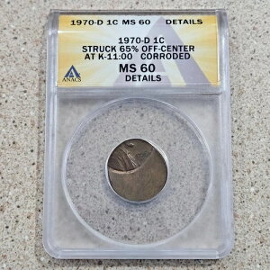 1970�N D 1C �����J�[���L�O�Z���g �~���g�G���[ ANACS ���� ���S����65%�I�t MS 60
