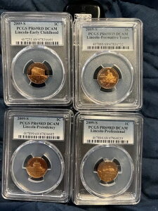 ??? �f���炵�� 2009 �N 1 �Z���g �����J�[�� 4 �Z���g�Z�b�g PCGS PR69RD DCAM ???