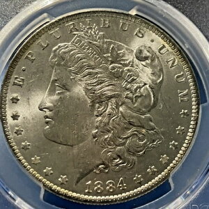 1884-O �����K�� �V���o�[ �h�� PCGS MS64 �u���X�g�z���C�g�R�C�� ���m�ɃO���[�f�B���O����Ă��܂�