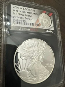 2008�N �A�����J�� �V���o�[ �C�[�O�� PF 70 NGC & 1/10�I���X �v���`�i - �G�{���u �V���[�Y 1