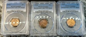 3 PCGS Unc BU �^�킵���F�̃����J�[�� �Z���g ~ (2) 1916 �N�� (1) 1917 �N!