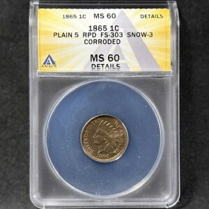 1865�N 1�Z���g �C���f�B�A���Z���g �v���[��5 FS-303 S-3 RPD ������ ANACS MS 60 �ڍ�