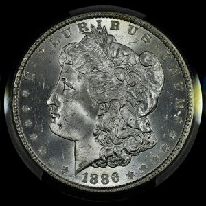 1886 P ���[�K�� �V���o�[ �h�� ? PCGS MS-64+ ? 1 �h�� �R�C�� UNC PLUS 075 ?�M���ς�?
