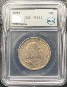 1893�N 50�Z���g �R�����r�A�����L�O��� �n�[�t�h�� ICG MS63