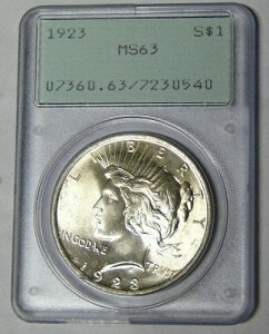 PCGS MS63 1923�N �s�[�X�V���o�[�h�� �t�B���f���t�B�A�~���g ���g���[�z���_�[ #7230504