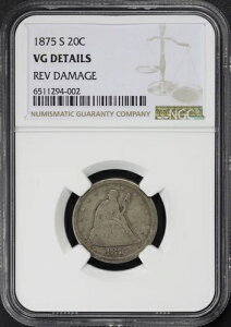 1875-S 20�Z���g�d�� NGC VG �ڍ� ���ʂɃ_���[�W����i��ꂠ��j