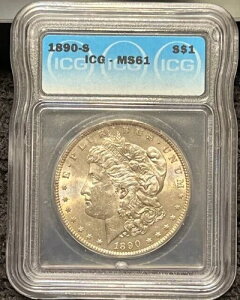 1890�N�� ���[�K��S$ ~ ICG�F�� MS61 ~ �킸��8��������������Ă��Ȃ� ~ ��90% ~ SF�i�� ~ ���i��