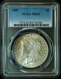 1887-P �����K����� MS63 �\�� �����Ƌ����F�̎O�����͗l