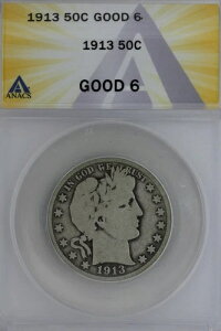 1913�N .50 ANACS G 6 �o�[�o�[�n�[�t�_���[�A���o�e�B�w�b�h�n�[�t�A50�Z���g