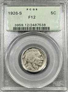1926-S �o�b�t�@���[�j�b�P�� PCGS F-12 OGH �L�[�f�[�g