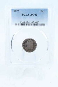 1827-P PCGS AG03 �L���b�v�h�o�X�g�_�C�� �r�W�l�X�X�g���C�N 10�Z���g