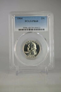 PR68 1964 PCGS �O���[�f�b�h �V���o�[ ���V���g�� �N�H�[�^�[�v���[�t�R�C�� ���C�g�J���I��