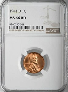 1941-D 1C �����J�[�� �E�B�[�g �Z���g�u�f���o�[�~���g�vNGC MS66 RD (��) # 8340750-368