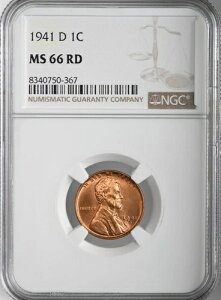 1941-D 1C �����J�[�� �E�B�[�g �Z���g�u�f���o�[�~���g�vNGC MS66 RD (��) # 8340750-367