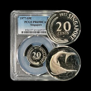 �V���K�|�[���B1977�N�A20�Z���g - PCGS PR65 - ���J�W�L�AXiphias gladius ��