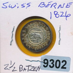 �X�C�X - 1826 �J���g���E�x�����E�x�A�E�g�[�� 1809 - 2 1/2 �o�b�c�F�� - #9302-