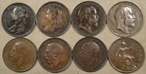 �C�M���X �n�[�t�y�j�[ 1889,97,1904,08,20,21,25,+27 VF-XF