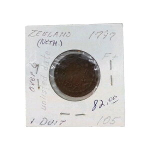Zeeland 1797 1 Duit KM#105 XF ���L�ړ��t �� �A���n����!!!