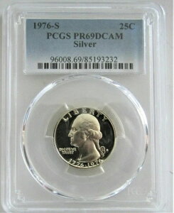1976�N S���V���g���V���o�[�N�H�[�^�[ 25C PCGS PR69DCAM CAM���A200���NPF�m�[�g-