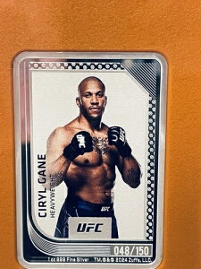 2024- UFC�g���[�f�B���O�R�C��-CIRYL GANE 1�I���X �V���o�[�v���[�t�R�C�� 048/150