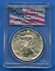 1993�N PCGS gem uncirc 9-11-01 WTC �O���E���h�[�� #03 �A�����J���V���o�[�C�[�O���h��-