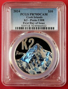 2024�N 10�h�� �N�b�N K2-PEAKS �n�C�����[�t 2�I���X �V���o�[ PCGS PR70 ��/COA