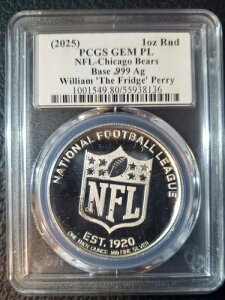 2025�N 1�I���X .999 �V���o�[ ���E���h PCGS GEM PL �E�B���A���u�U�E�t���b�W�v�y���[���M�T�C��