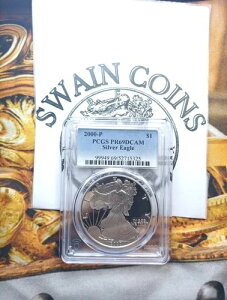 2000-P �A�����J���V���o�[�C�[�O�� PR69 DCAM PCGS �u���[���x�� EA143-