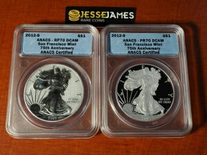 2012 S ���o�[�X �v���[�t �V���o�[�C�[�O�� ANACS RP70 PR70 DCAM �T���t�����V�X�R 2�R�C���Z�b�g-