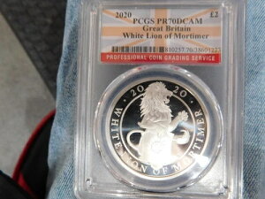 2020�N 2�|���h �p�� 1�I���X �V���o�[ �v���[�t �z���C�g���C�I�� �I�u ���[�e�B�}�[ PCGS PR70 DCAM UK