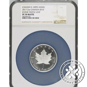 2017�N �J�i�_ S$10 2�I���X 150���N�L�O �V���o�[ �A�C�R�j�b�N ���[�v�����[�t NGC PF70 ER