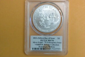 2021�N-(S) �V���o�[ �A�����J���C�[�O�� $1 PCGS MS70 �ً}FDI Dominique Wilkens T1-