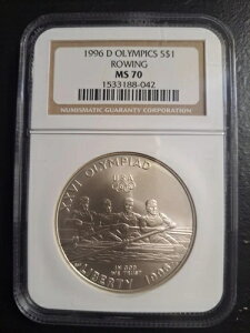 1996�N �I�����s�b�N �{�[�g���Z �L�O �V���o�[ �h�� NGC MS70 �N���V�b�N �u���E�����x��