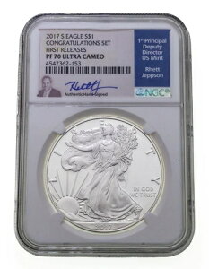 2017-S S$1 �V���o�[�A�����J���C�[�O�� NGC�ɂ��PF70�E���g���J���I�Ƃ��ĕ]�� �W�F�v�\��