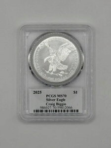 �N���C�O�E�r�W�I���M�T�C������ 2025 �A�����J���E�V���o�[�E�C�[�O�� PCGS MS70 ?? 1/35 ??