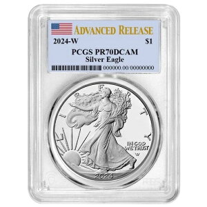 2024-W �v���[�t $1 �A�����J�� �V���o�[ �C�[�O�� PCGS PR70DCAM AR �t���b�O���x��