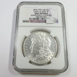 1896 P NGC UNC �ڍ� VAM 19 TOP 100 - �V���o�[ �����K�� �_���[ 1 �h�� US �R�C�� #56690A