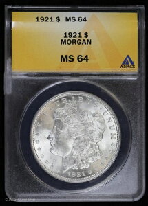 1921-P 1�h�� �����K����� ANACS MS 64 | ������ UNC BU